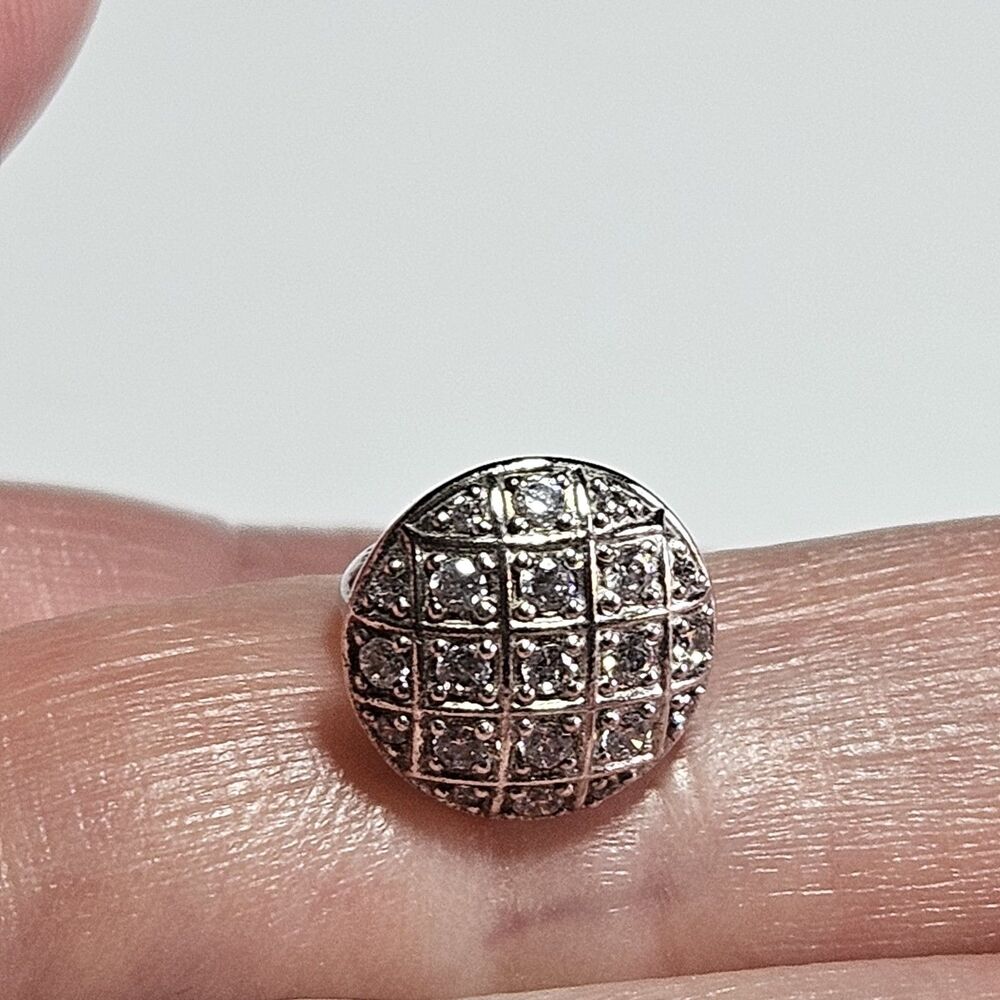 Endless Jewelry White Prosper Dome  Sterling Silver Clear Rhinestone Charm